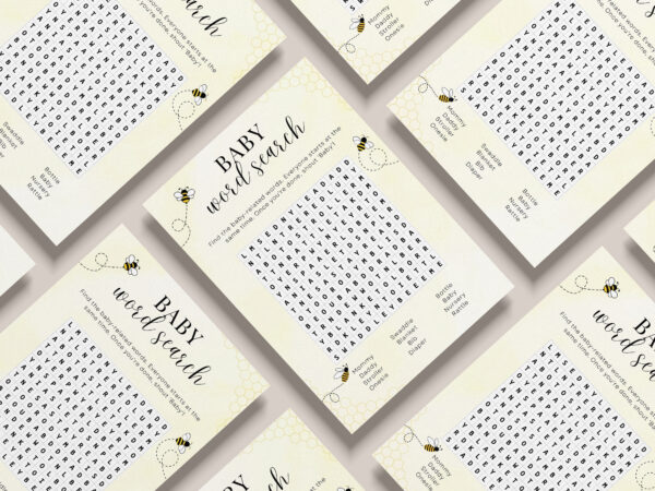 Baby Shower Games - Bee Theme